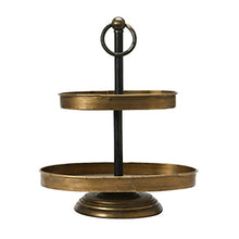 Load image into Gallery viewer, Two Tier Tray, Antique Brass