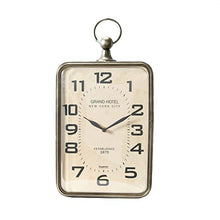 Load image into Gallery viewer, Metal Rectangle Hanging Clock