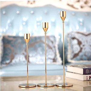 Gold Candle Holders Set of 3