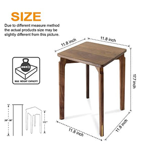 Black Walnut Wooden Stool or Side Table