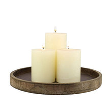 Load image into Gallery viewer, Rustic Natural Wood and Metal Candle Holder Tray