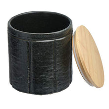 Load image into Gallery viewer, Black Stoneware Canister with Lid