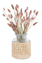Load image into Gallery viewer, Bloomingville 8&quot;H Glass Vase with Decorative Cane Sleeve