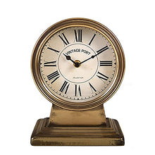 Load image into Gallery viewer, Metal Gold Finish Mantel Clock