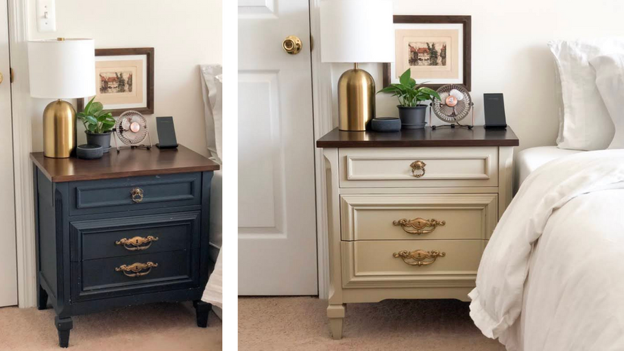 Nightstand and Box Spring Makeover