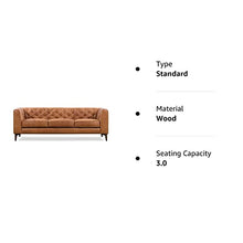 Load image into Gallery viewer, Tufted Leather Couch – Tan