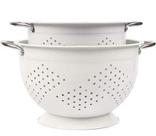Load image into Gallery viewer, Rorence Powder Coated Steel Colander Set of 2 - White