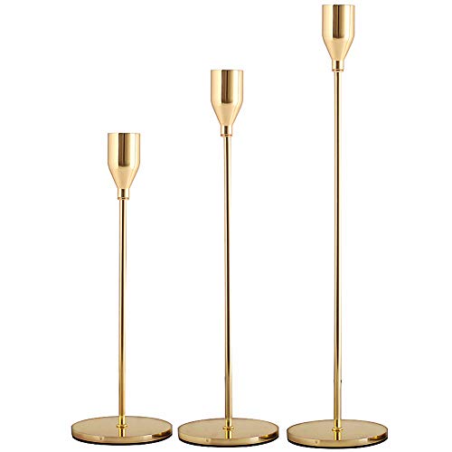 Gold Candle Holders Set of 3