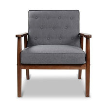 Load image into Gallery viewer, Mid-Century Modern Tufted Accent Chair