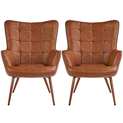 Faux Leather Accent Armchair