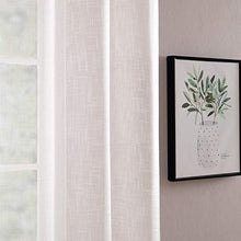 Load image into Gallery viewer, Linen Textured Sheer Window Curtains