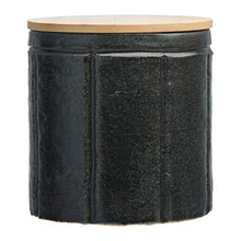 Load image into Gallery viewer, Black Stoneware Canister with Lid