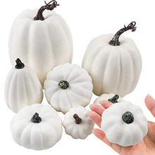 Load image into Gallery viewer, 16pcs White Pumpkin Decorations