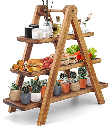 Wood 3 Tier Serving Tray