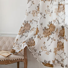 Load image into Gallery viewer, Sheer Floral Curtains