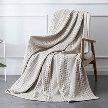 Load image into Gallery viewer, Cotton Waffle Weave Blanket