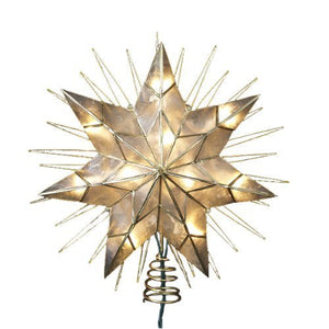 Natural Capiz Lighted Tree Topper