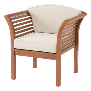 Wood Outdoor Chair with Cushions