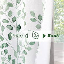 Load image into Gallery viewer, Green-Gray Leaf Design Curtains