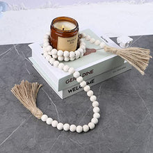 Load image into Gallery viewer, Wood Bead Garland with Tassels