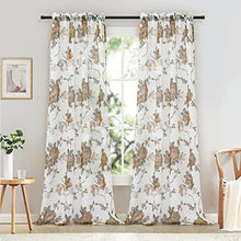Load image into Gallery viewer, Sheer Floral Curtains