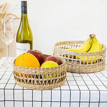Load image into Gallery viewer, Round Handwoven 3 Piece Wicker Baskets