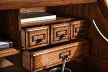 Load image into Gallery viewer, Roll Top Desk Solid Oak Wood
