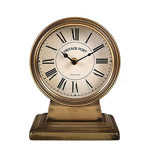 Metal Gold Finish Mantel Clock