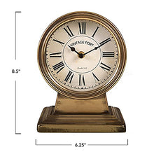 Load image into Gallery viewer, Metal Gold Finish Mantel Clock