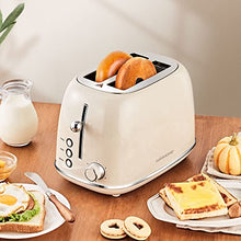 Load image into Gallery viewer, 2 Slice Toaster Retro Stainless Steel Toaster