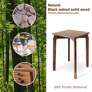 Black Walnut Wooden Stool or Side Table