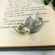 Load image into Gallery viewer, Silver Leaf Brooch - Womans Lapel Pin Fashion Jewelry