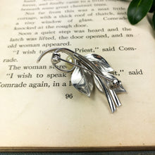 Load image into Gallery viewer, Silver Leaf Brooch - Womans Lapel Pin Fashion Jewelry