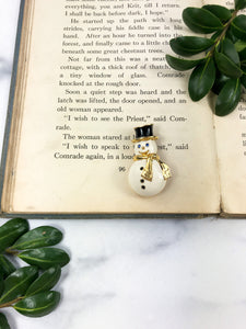 Snowman Pin Monet Jewelry - Winter Brooch